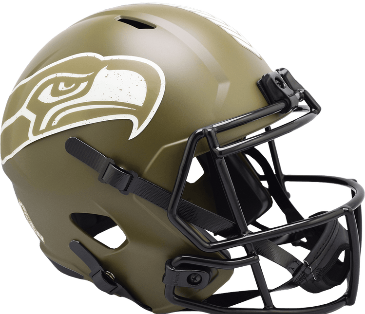 Seattle Seahawks 2022 Salute To Service Riddell NFL Deluxe Replica Speed Full Size Helmet