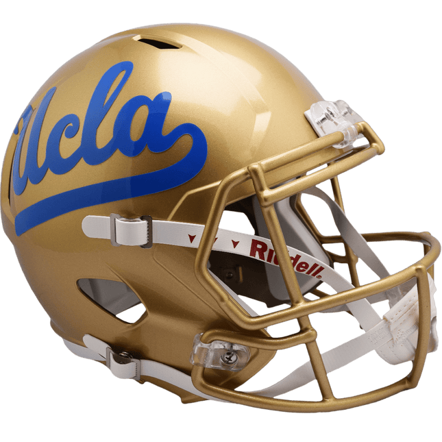 UCLA Bruins 2021 Gold Riddell NCAA Deluxe Replica Speed Full Size Helmet