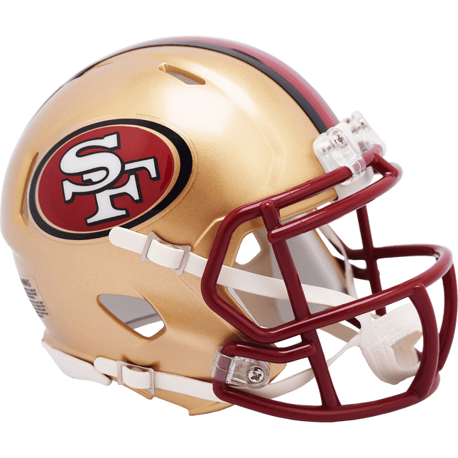 San Francisco 49ers 1996-2008 Throwback Riddell NFL Speed Mini Helmet