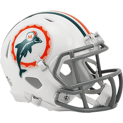 Miami Dolphins 1972 Throwback Riddell NFL Speed Mini Helmet