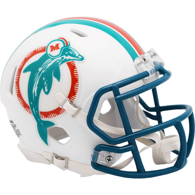 Miami Dolphins 1980-1996 Throwback Riddell NFL Speed Mini Helmet