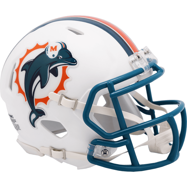 Miami Dolphins 1997-2012 Throwback Riddell NFL Speed Mini Helmet