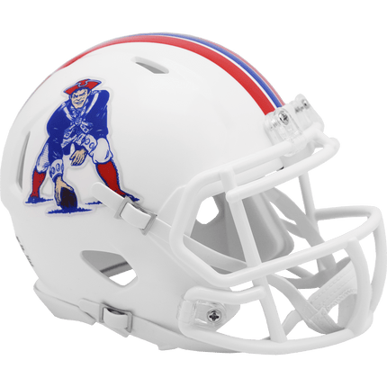 New England Patriots 1982-1989 Throwback Riddell NFL Speed Mini Helmet