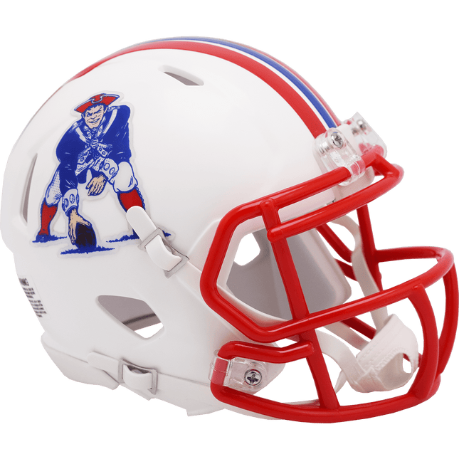 New England Patriots 1990-1992 Throwback Riddell NFL Speed Mini Helmet