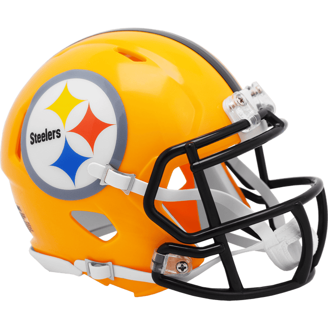 Pittsburgh Steelers 2007 Gold Throwback Riddell NFL Speed Mini Helmet