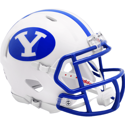 BYU Brigham Young Cougars White/Royal Mask Riddell NCAA Speed Mini Helmet