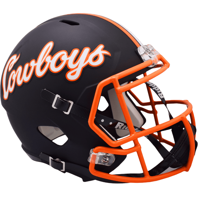 Oklahoma State Cowboys Black OSU Riddell NCAA Deluxe Replica Speed Full Size Helmet