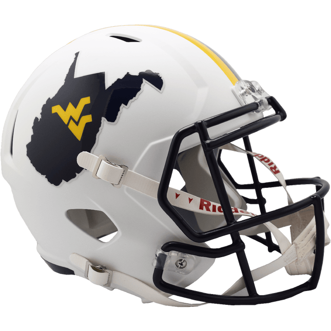 West Virginia Mountaineers White Country Roads Riddell NCAA Deluxe Replica Speed Full Size Helmet