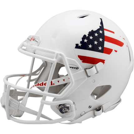 West Virginia Mountaineers Stars & Stripes Riddell NCAA Authentic Speed Full Size Helmet