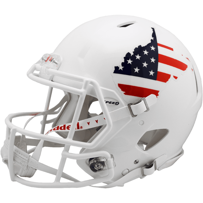 West Virginia Mountaineers Stars & Stripes Riddell NCAA Authentic Speed Full Size Helmet