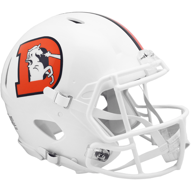 Denver Broncos 2023 On Field Alternate Riddell NFL Authentic Speed Full Size Helmet (Snowcapped)