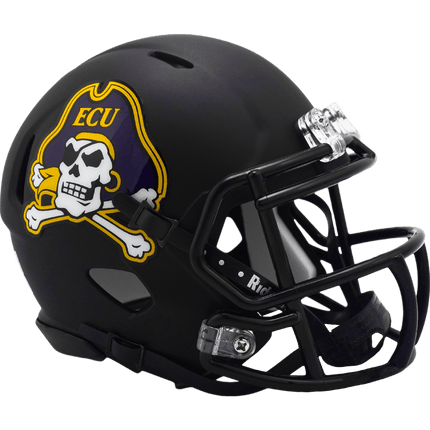 East Carolina Pirates Matte Black Riddell NCAA Speed Mini Helmet