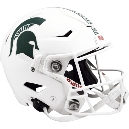 Michigan State Spartans White 2023 Riddell NCAA Authentic Speedflex Full Size Helmet