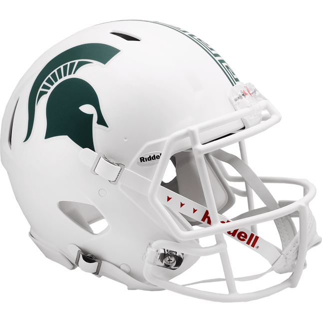 Michigan State Spartans White 2023 Riddell NCAA Authentic Speed Full Size Helmet