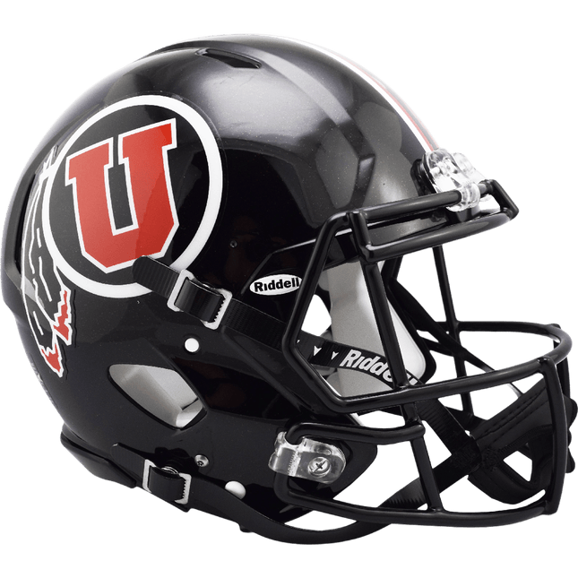 Utah Utes Black Riddell NCAA Authentic Speed Full Size Helmet