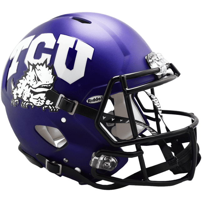 Texas Christian Horned Frogs TCU Satin Purple Riddell NCAA Authentic Speed Full Size Helmet