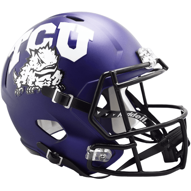 Texas Christian Horned Frogs TCU Satin Purple Riddell NCAA Deluxe Replica Speed Full Size Helmet