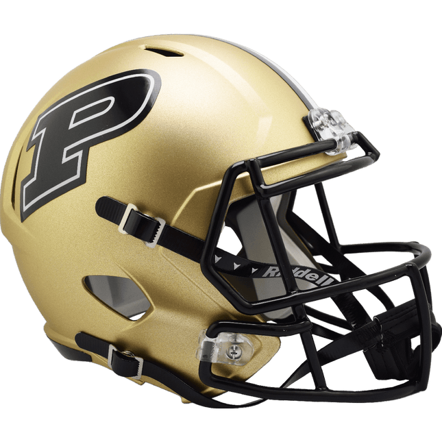 Purdue Boilermakers Gold 2023 Riddell NCAA Deluxe Replica Speed Full Size Helmet