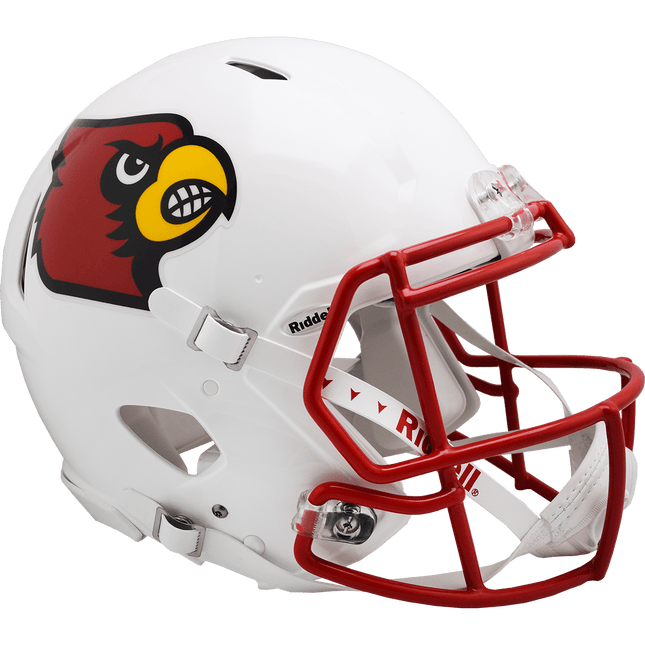 Louisville Cardinals White Riddell NCAA Authentic Speed Full Size Helmet