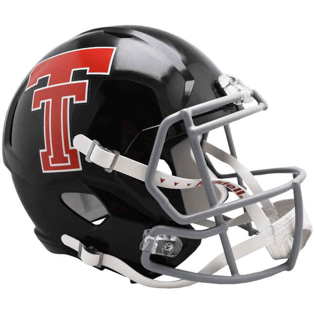 Texas Tech Red Raiders Black Throwback Riddell NCAA Deluxe Replica Speed Full Size Helmet