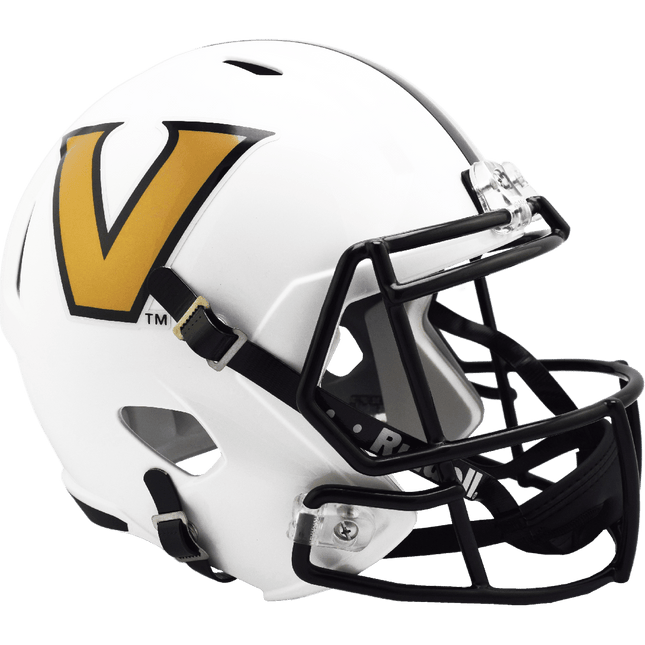 Vanderbilt Commodores White Riddell NCAA Deluxe Replica Speed Full Size Helmet