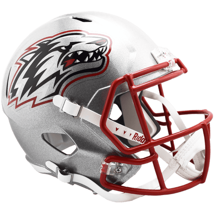 New Mexico Lobos Silver Riddell NCAA Deluxe Replica Speed Full Size Helmet