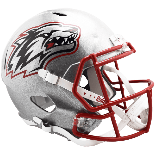 New Mexico Lobos Silver Riddell NCAA Deluxe Replica Speed Full Size Helmet