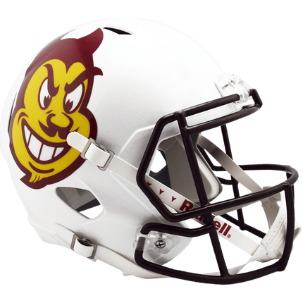 Arizona State Sun Devils White Sparky 2023 Riddell NCAA Deluxe Replica Speed Full Size Helmet