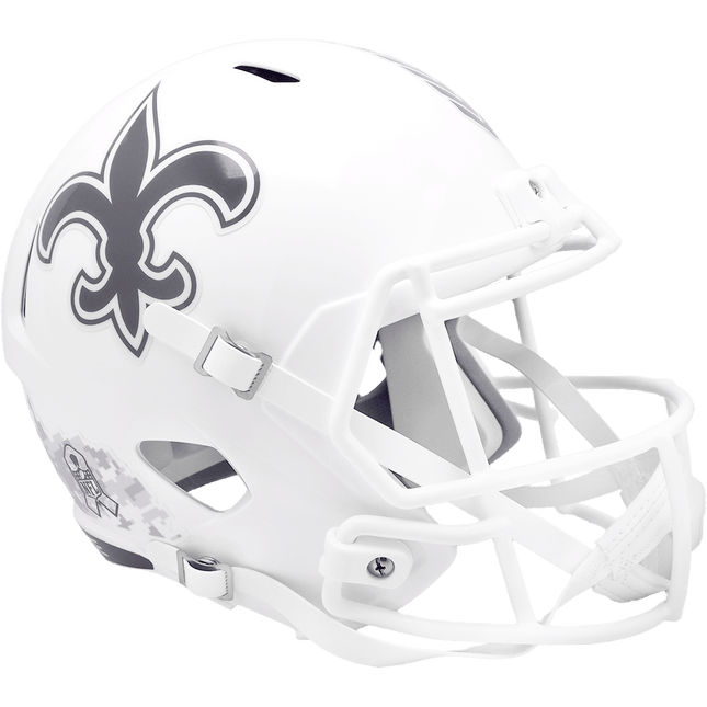 New Orleans Saints 2024 Salute To Service Riddell NFL Deluxe Replica Speed Full Size Helmet