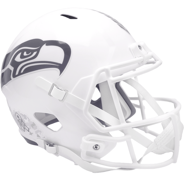 Seattle Seahawks 2024 Salute To Service Riddell NFL Deluxe Replica Speed Full Size Helmet