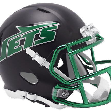 New York Jets Black 2024 On Field Alternate Riddell NFL Speed Mini Helmet