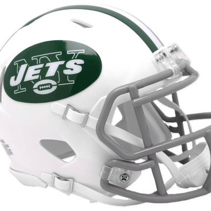 New York Jets White 2024 On Field Alternate Riddell NFL Speed Mini Helmet