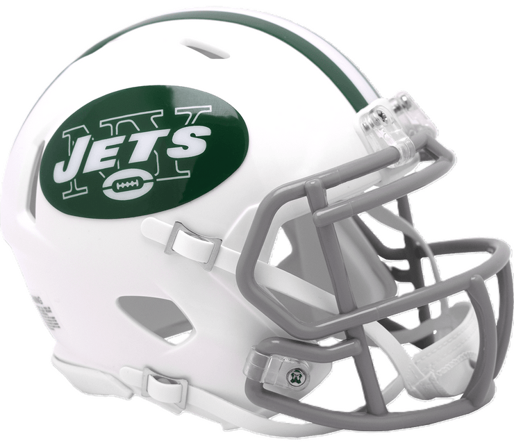 New York Jets White 2024 On Field Alternate Riddell NFL Speed Mini Helmet