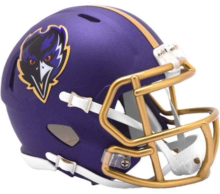 Baltimore Ravens 2024 On Field Alternate Riddell NFL Speed Mini Helmet