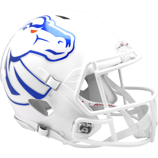 Boise State Broncos White 2024 Riddell NCAA Authentic Speed Full Size Helmet