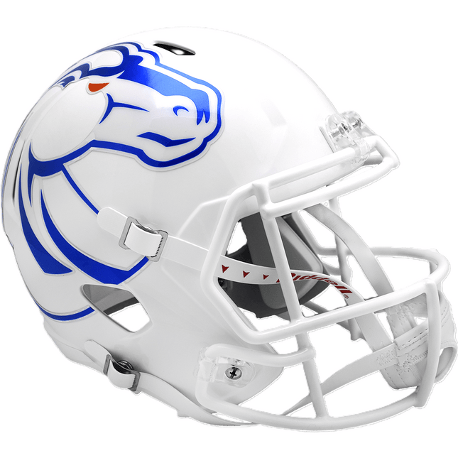 Boise State Broncos White 2024 Riddell NCAA Deluxe Replica Speed Full Size Helmet