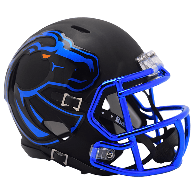 Boise State Broncos Matte Black 2024 Riddell NCAA Speed Mini Helmet