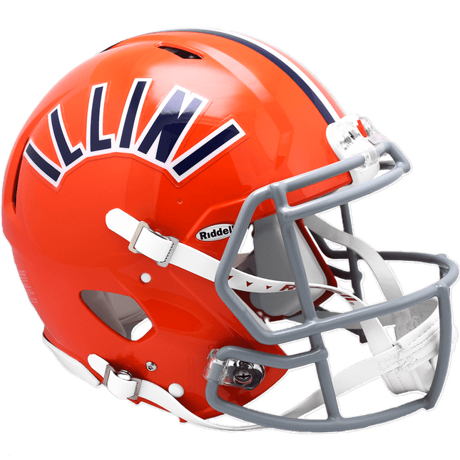 Illinois Fighting Illini Arched Illini Throwback Riddell NCAA Authentic Speed Full Size Helmet