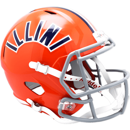 Illinois Fighting Illini Arched Illini Throwback Riddell NCAA Deluxe Replica Speed Full Size Helmet