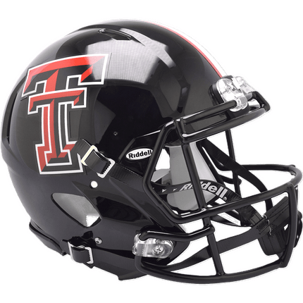 Texas Tech Red Raiders Black Riddell NCAA Authentic Speed Full Size Helmet