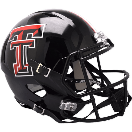 Texas Tech Red Raiders Black Riddell NCAA Deluxe Replica Speed Full Size Helmet