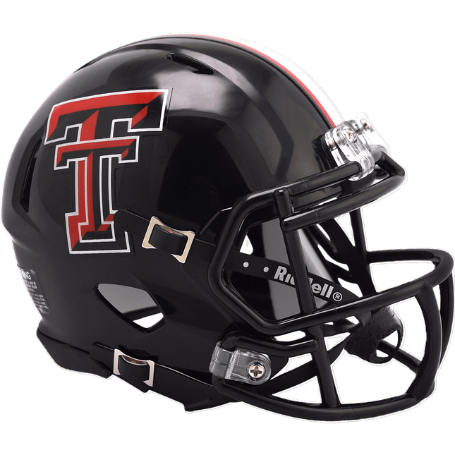 Texas Tech Red Raiders Black Riddell NCAA Speed Mini Helmet