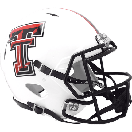 Texas Tech Red Raiders White Riddell NCAA Authentic Speed Full Size Helmet