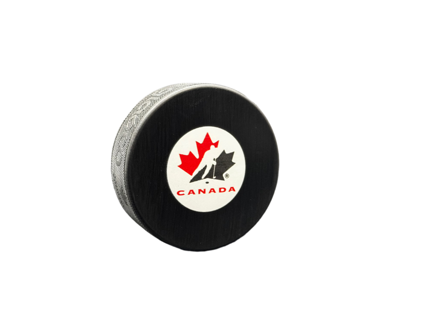 Team Canada Small Logo Autograph Model Black Hockey Puck