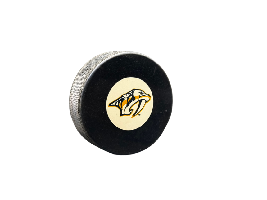 Nashville Predators 2012 Era Throwback NHL Team Logo Autograph Model Hockey Puck