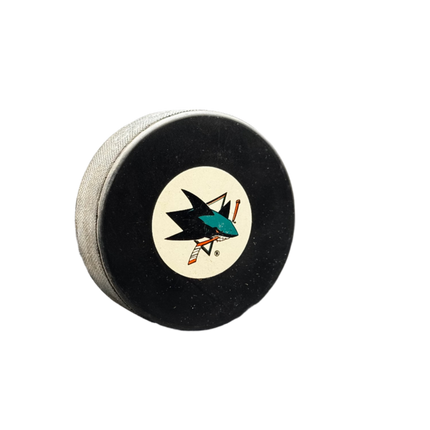 San Jose Sharks 2012 Era Throwback NHL Team Logo Autograph Model Hockey Puck