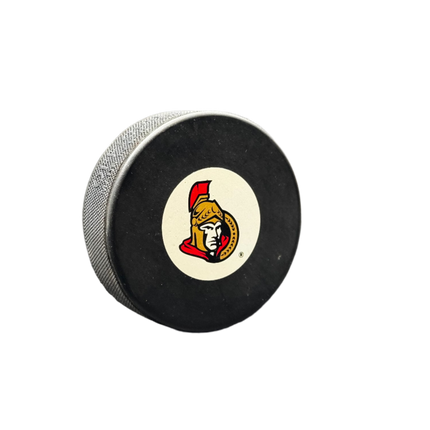 Ottawa Senators Post 2007 Era Throwback NHL Team Logo Autograph Model Hockey Puck