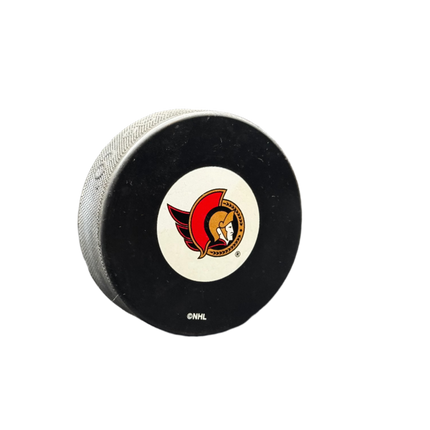 Ottawa Senators Pre 2006 Era Throwback NHL Team Logo Autograph Model Hockey Puck