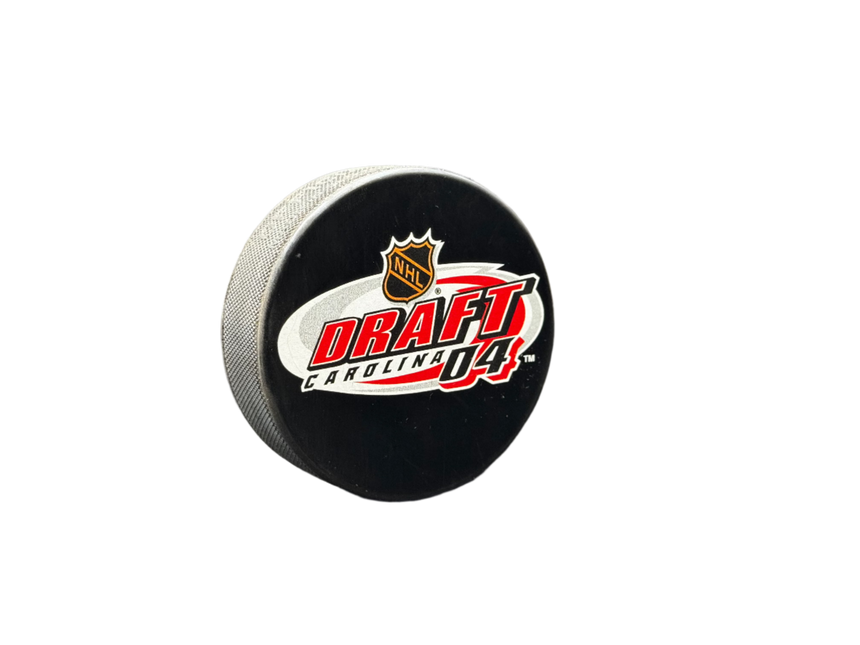 2004 Draft NHL Souvenir Model Hockey Puck Hosted by Carolina Hurricanes