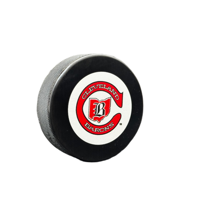 Cleveland Barons 1976-1978 Throwback NHL Team Logo Autograph Model Hockey Puck